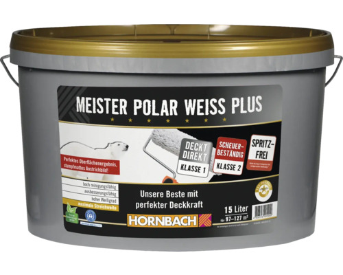 Eimer Meister Polar Weiss Plus Innenfarbe mit 15 Liter Inhalt