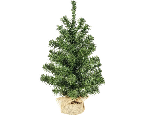 Künstlicher Weihnachtsbaum im Jutesack