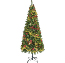 Geschmückter Weihnachtsbaum mit Christbaumkugeln, Lametta und Lichtern