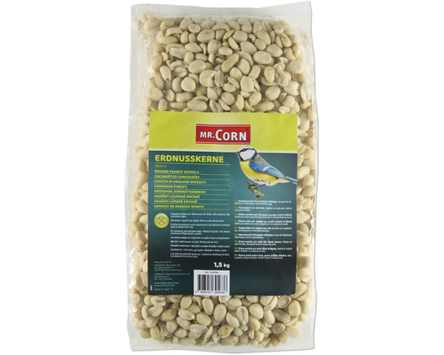 Wildvogelfutter Mr. Corn Erdnusskerne, Erdnüsse Ganzjahresvogelfutter 1.5 kg Wildvogelfutter Mr. Corn Erdnusskerne, Erdnüsse Ganzjahresvogelfutter 1.5 kg