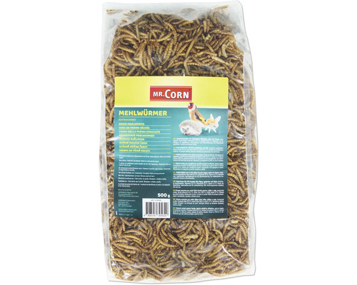 Amphibie Fische Igel Nager Reptilien Vogel Mr. Corn 500 g Mr. Corn Mehlwürmer getrocknet, 500 Gramm Packung