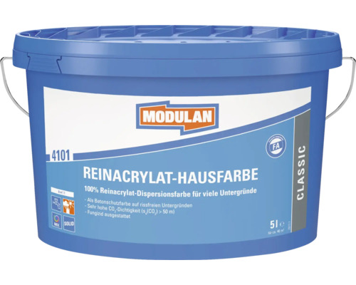 MODULAN 4101 Reinacrylat-Hausfarbe weiß 5 l MODULAN 4101 Reinacrylat-Hausfarbe weiß 5 l
