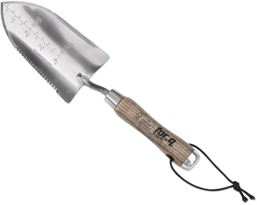 Gartenschaufel aus Edelstahl mit Holzgriff