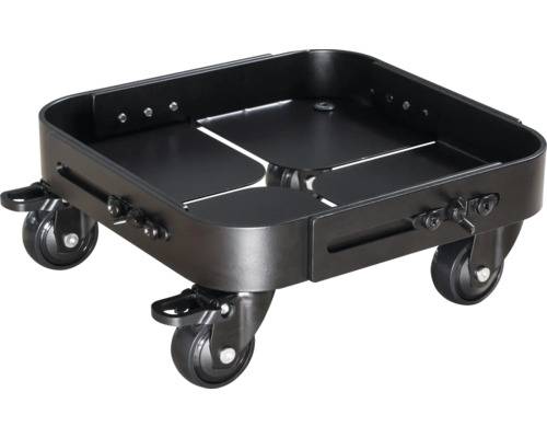 Wagner System Stahl x 40 x 10,5 cm schwarz Pflanzenroller aus Metall mit vier Rädern