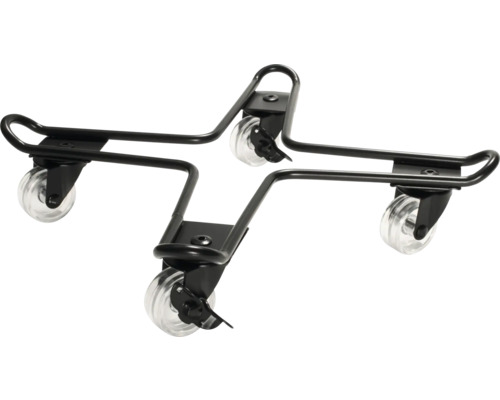 Wagner System Stahl x 30 x 6,5 cm schwarz Pflanzenroller mit Rollen