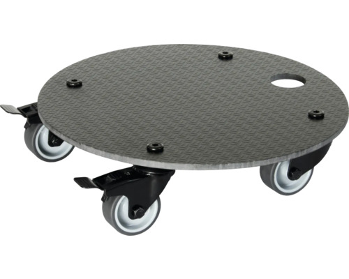 Rollbrett mit runder, strukturierter Oberfläche und Rollen