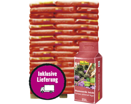 Gärtner Blumenerde leicht FloraSelf Select 96x25 L (= 2,4 m³) Palette inkl. Lieferung