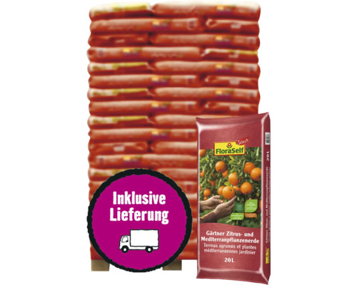 Zitruserde & Mediterranpflanzenerde FloraSelf Select 120x20 L (= 2,4 m³) Palette inkl. Lieferung