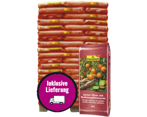 Zitruserde & Mediterranpflanzenerde FloraSelf Select 60x40 L (= 2,4 m³) Palette inkl. Lieferung