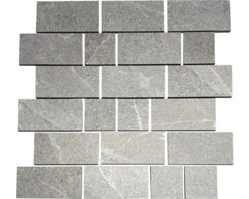 Mosaikfliese aus Naturstein in rechteckiger Form