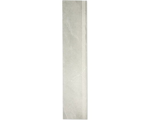 Lange, schmale Fliese mit drei parallelen Linien am Rand