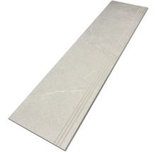 Feinsteinzeug Stufenfliese Mirava Narvik silver 30x120 cm matt rektifiziert