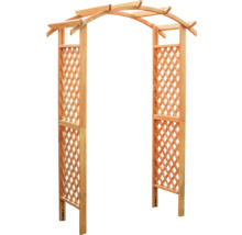 Gartenbogen aus Holz mit Rankgitter
