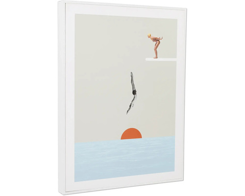 Gerahmtes Bild mit Darstellung von Wassersportlern