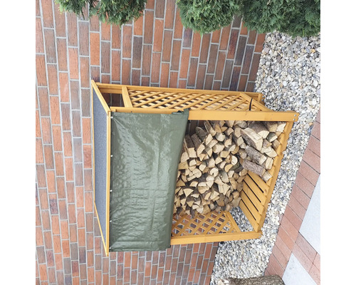 Kaminholzunterstand promadino Speyer inkl. Wetterschutz 119,5 x 68 x 148 cm imprägniert