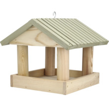 Vogelhaus aus Holz mit Dach und Aufhängung
