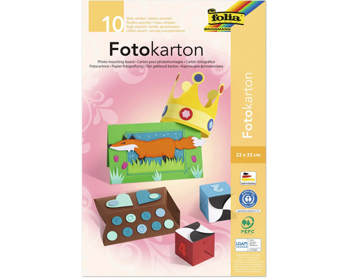 Fotokarton, 10 Blatt, Format 22 x 33 cm