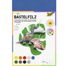 Bastelfilz Set mit Dinosaurier Motiven, 20x30 cm