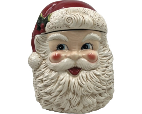 Santa Claus Keksdose aus Keramik