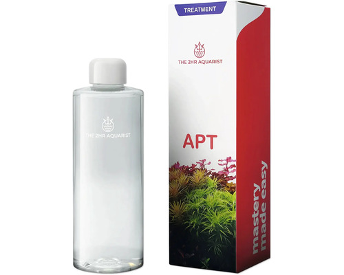 Algenmittel 2HR Aquarist APT APT F / Fix 300ml bekämpft Rot., Grün- und Fadenalgen, frei von Kupfer The 2hr Aquarist APT Aquariumwasseraufbereitung in Flasche und Verpackung