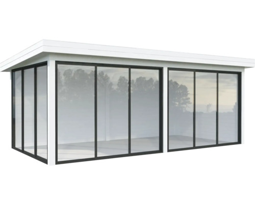 Modernes Gartenhaus mit Glasfront