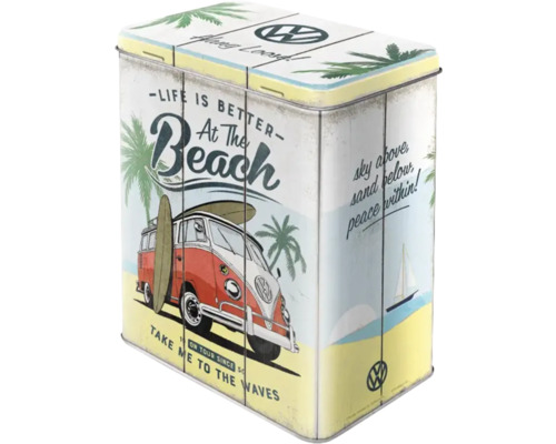 Dekorative Metallbox mit Volkswagen-Motiv für Strandliebhaber