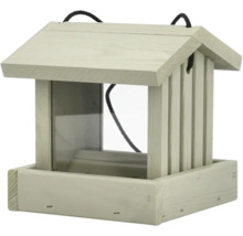 Vogelhaus aus Holz mit Dach und Aufhängeschnur