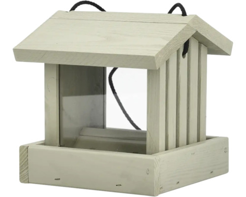 Vogelhaus aus Holz mit Dach und Aufhängeschnur