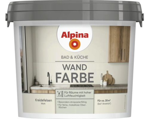 Eimer Alpina Bad und Küche Wandfarbe Kreidefelsen matt