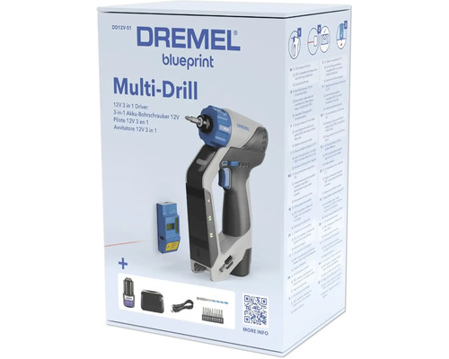 Dremel Multi-Drill 12V 3-in-1 Akku-Bohrschrauber in Verpackung