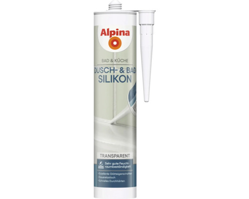 Alpina Dusch- und Badsilikon, transparent, Kartusche