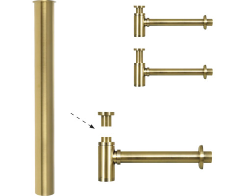 Abflussrohr mit Siphon und Ablaufgarnitur