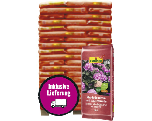 Rhododendronerde & Moorbeeterde FloraSelf Select, auch für Heidelbeere & Cranberry 60x40 L (= 2,4 m³) Palette inkl. Lieferung