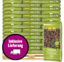 Stapel Säcke mit FloraSelf Pinienrinde, Körnung 15-25 mm, 50 Liter, inklusive Lieferung