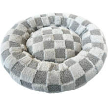 Gepolstertes Tierbett mit Karomuster