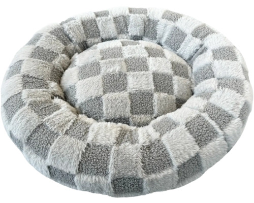Gepolstertes Tierbett mit Karomuster