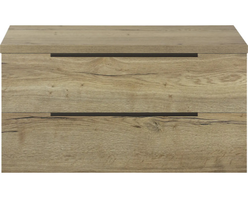 Waschtischunterschrank mit zwei Schubladen in Holzoptik