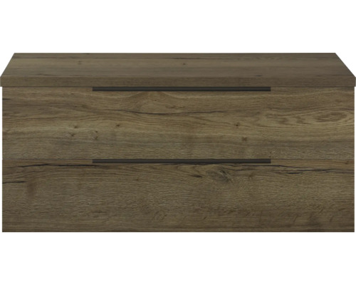 Waschtischunterschrank mit zwei Schubladen in Holzoptik