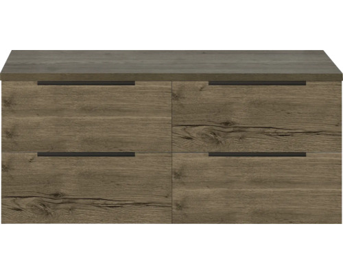 Waschtischunterschrank mit vier Schubladen in Holzoptik