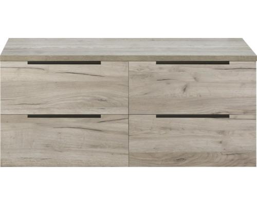 Kommode mit vier Schubladen und Holzoptik