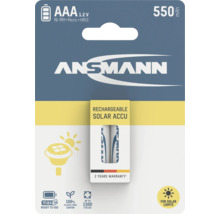 Ansmann AAA Akkus für Solarleuchten, 1,2 V, 550 mAh, wiederaufladbar