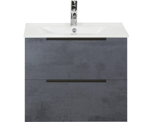 Waschtischunterschrank mit zwei Schubladen, Waschtisch und Armatur