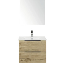 Waschtischunterschrank mit Waschbecken und Spiegel