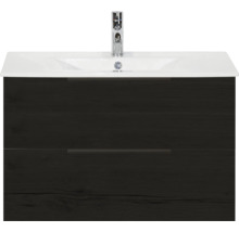 Waschtischunterschrank mit zwei Schubladen und Aufsatzwaschbecken