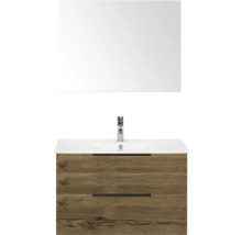 Waschtisch mit Spiegel, zwei Schubladen und Waschbecken