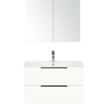 Spiegelhängeschrank mit Waschbeckenunterschrank und Armatur für das Badezimmer