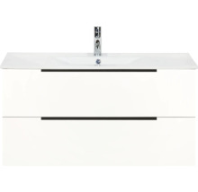 Waschtischunterschrank mit zwei Schubladen und Armatur