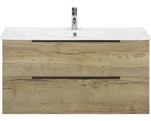 Waschtischunterschrank mit zwei Schubladen und Waschbecken