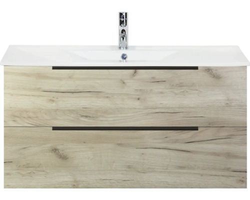 Waschtisch mit zwei Schubladen und einem Waschbecken