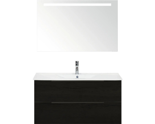 Waschtischkombination mit Spiegel und Unterschrank